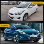 2013 Hyundai Elantra Headlight Replacement (11-15) With Demon Eye Style Before and After