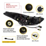 2013 Hyundai Elantra Headlight Replacement (11-15) With Demon Eye Style Wiring Harness