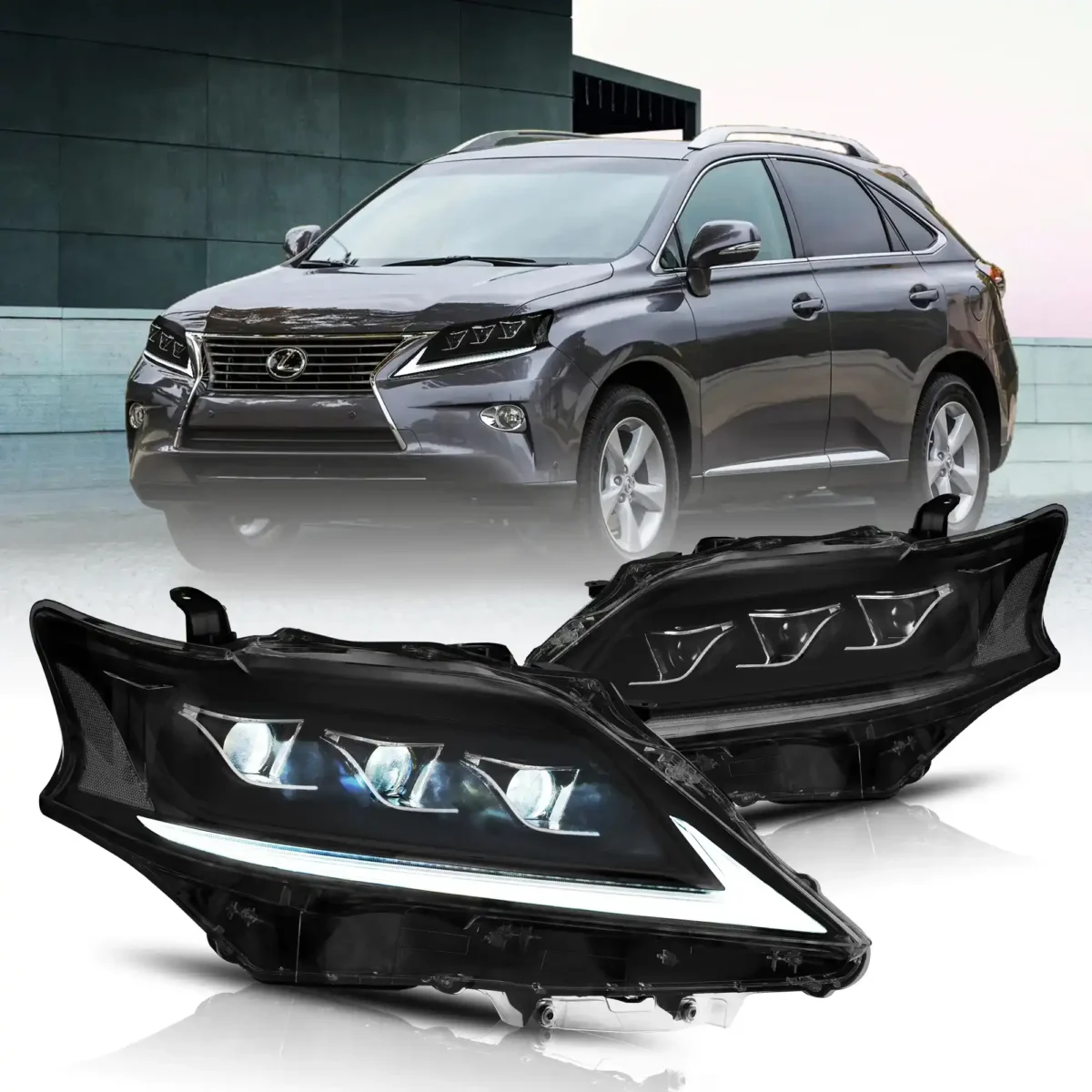 2013 Lexus RX350 Headlights Assembly (13-15) With LED Matrix Projector C
