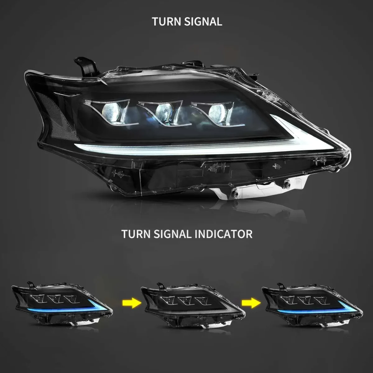 2013 Lexus RX350 Headlights Assembly (13-15) With LED Matrix Projector Sequential Turn Signal
