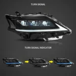 2013 Lexus RX350 Headlights Assembly (13-15) With LED Matrix Projector Sequential Turn Signal