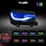 2014 Chevy Camaro Headlights Upgrade To RGB Style 8