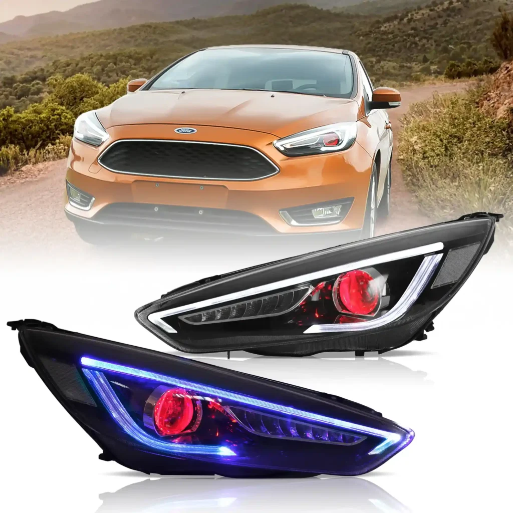 2016 Ford Focus Headlights ST:SE LED Projector (15-18) With Demon Eyes O