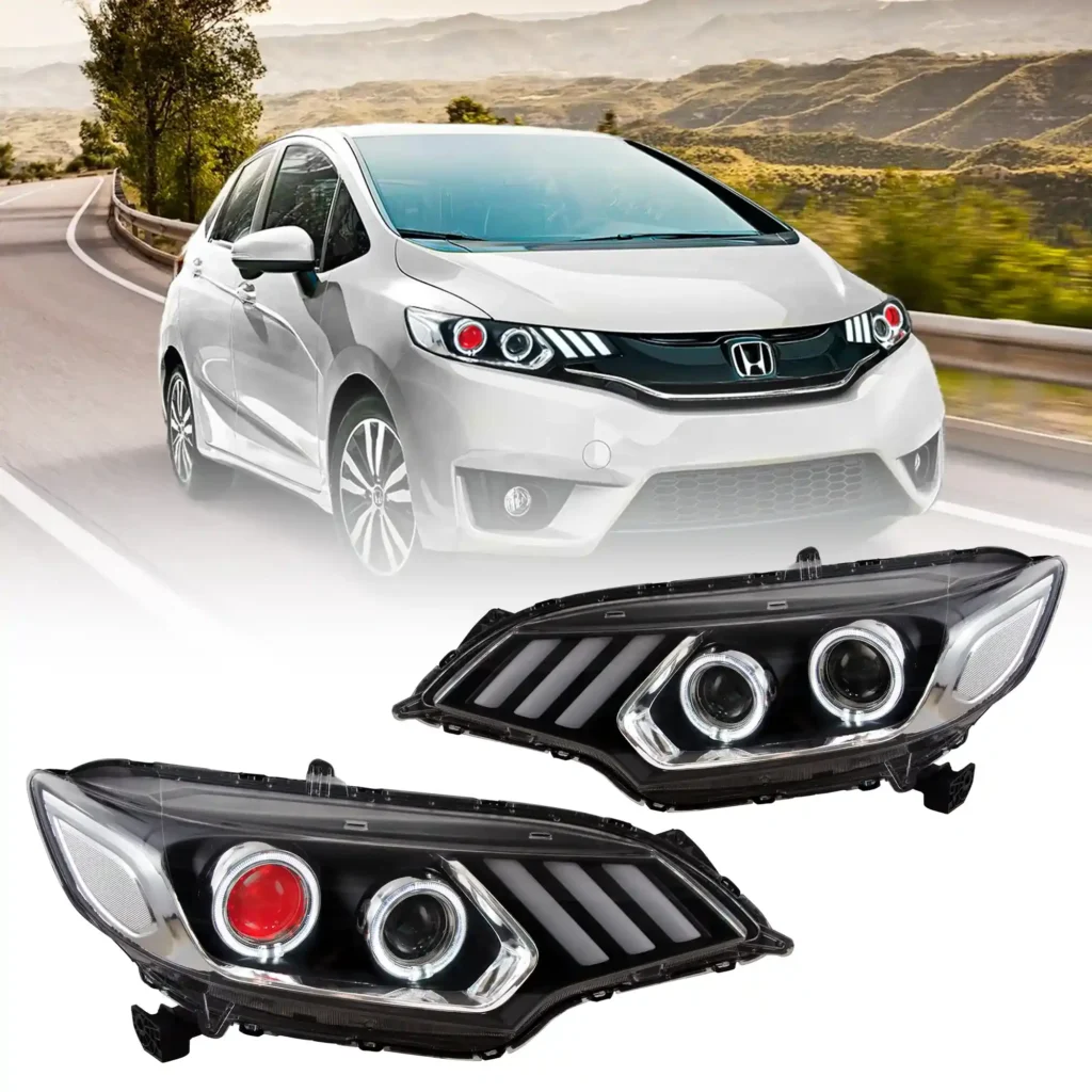 2016 Honda Fit Headlights Assembly (15-20) With LED Projector