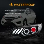 15-20 Honda Fit Headlights Assembly With LED Projector - Image 8