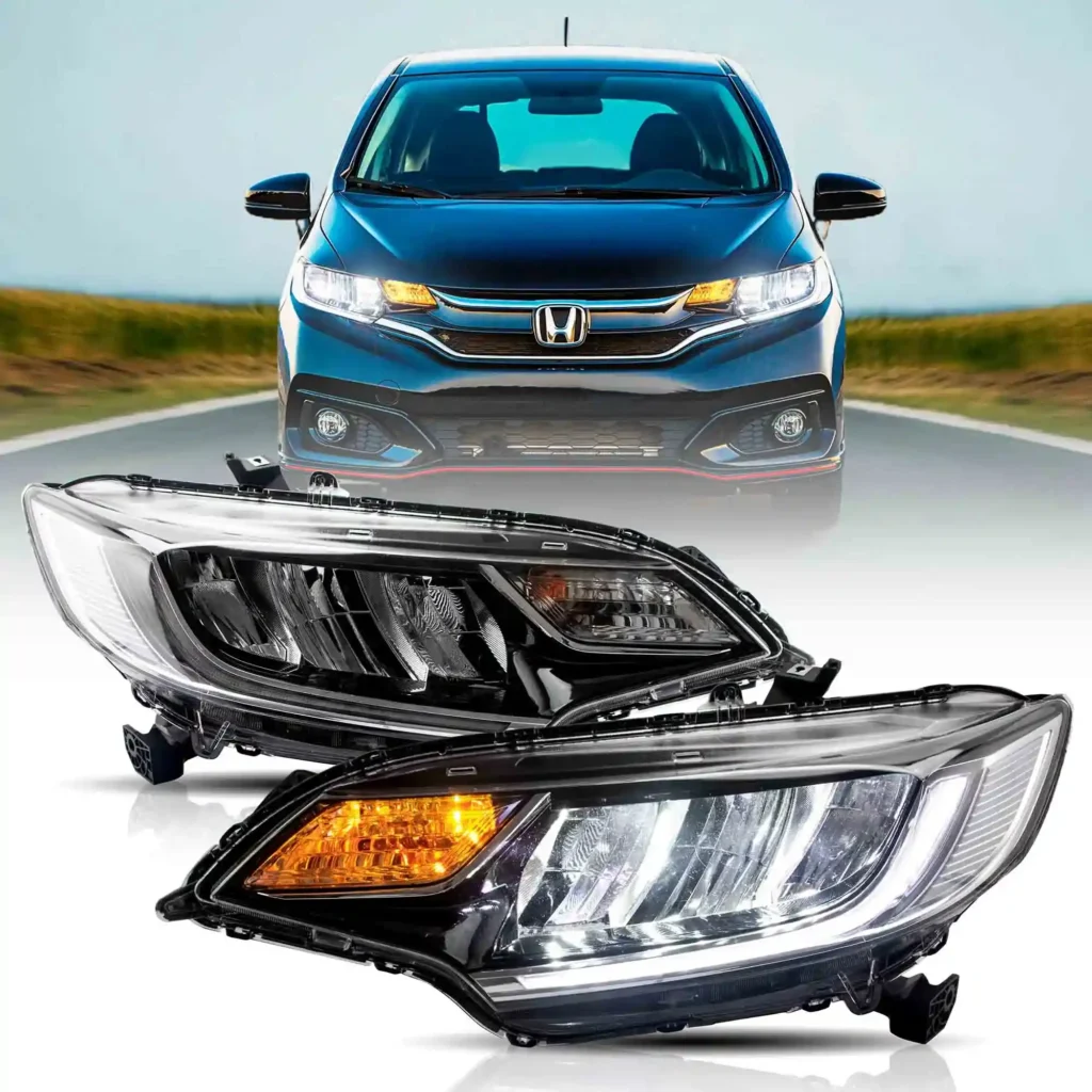 2015 Honda Fit Headlights Replacement (15-20) With DRL LED Assembly
