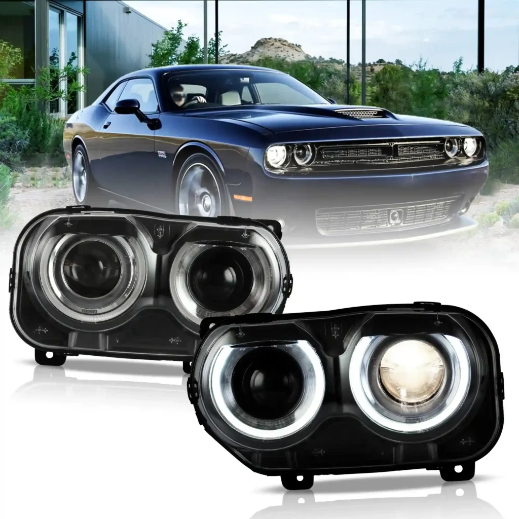 2015 Challenger Headlights (15-24) Custom With Demon Style O