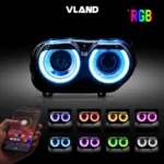 15-Persent Dodge Challenger Headlights Upgrade To RGB LED Style - Image 3