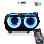 2016 Dodge Challenger Headlights (15-Present) Upgrade To RGB LED Style Dynamic Display