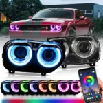 2016 Dodge Challenger Headlights (15-Present) Upgrade To RGB LED Style O