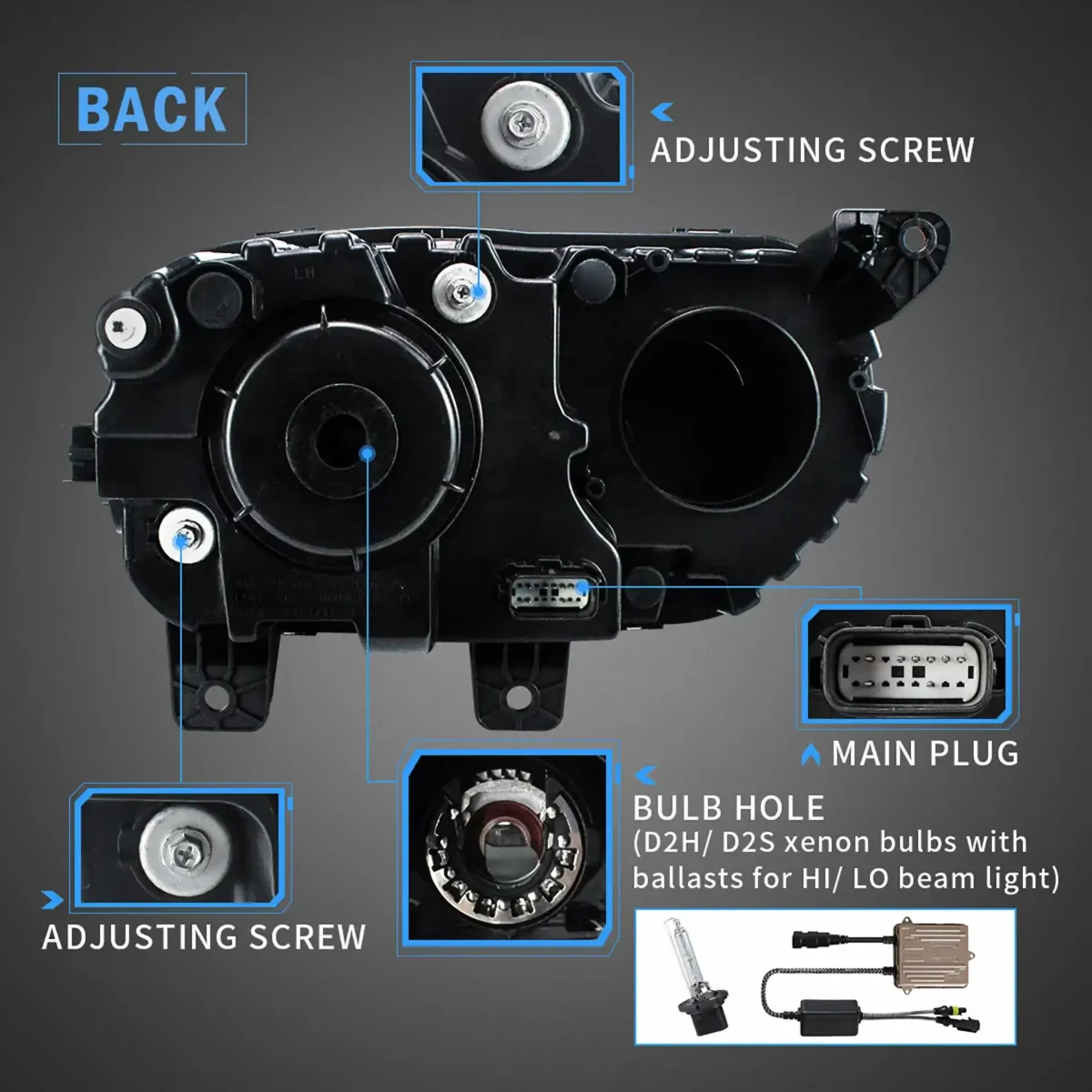2016 Dodge Challenger Headlights (15-Present) Upgrade To RGB LED Style Wiring Harness