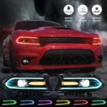 15-Present Dodge Charger Headlights With RGB LED Customized Kit - Image 6