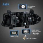 2016 Dodge Charger Headlights (15-Present) With RGB LED Customized Kit Wiring Harness