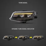 2016-2018 Camaro LED Headlights Upgrade To New Style Sequential Turn Signal