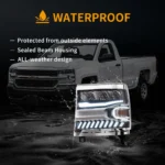 16-18 Silverado 1500 Headlights With LED Reflection Bowl - Image 16