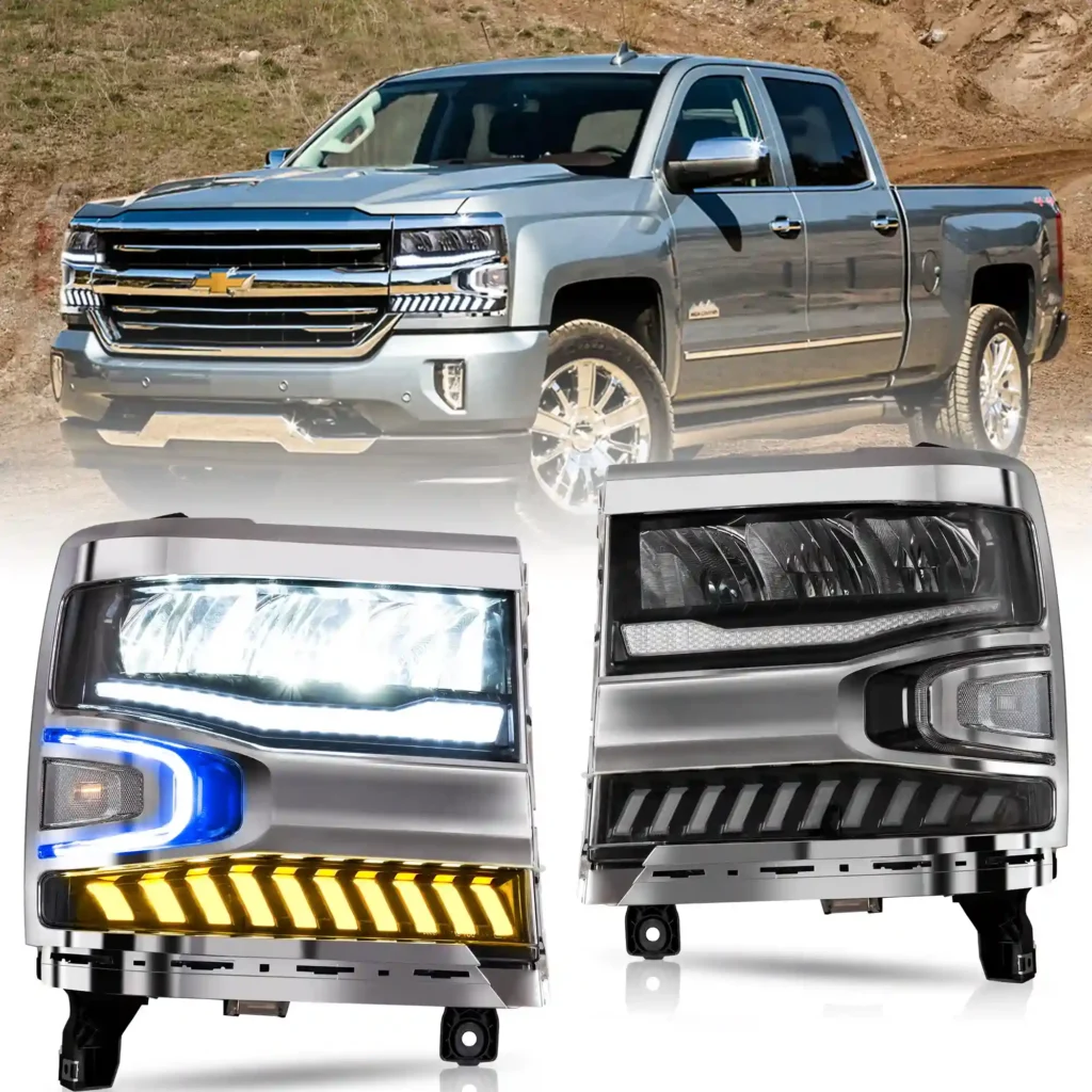 2016 Silverado 1500 Headlights Cool Style With LED Reflection Bowl C