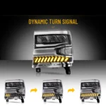 16-18 Silverado Headlights Cool Style With LED Reflection Bowl Sequential Turn Signal C