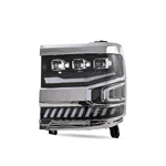 2016-2018 Silverado 1500 Headlights Custom With Dual Projector Chrome Dynamic Display C