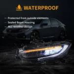 16-21 Honda Civic Headlights Replacement With LED Sequential - Image 12