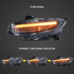 2016 Honda Civic Headlights Replacement (16-21) With LED Sequential Sequential Turn Signal