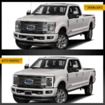 2017 F250 led Headlights Super Duty F350 F450 (17-19) Upgrade Kits Before and After