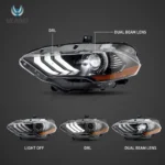 2018 Mustang Headlights LED Projector (18-23) Retrofit Kits Function Show