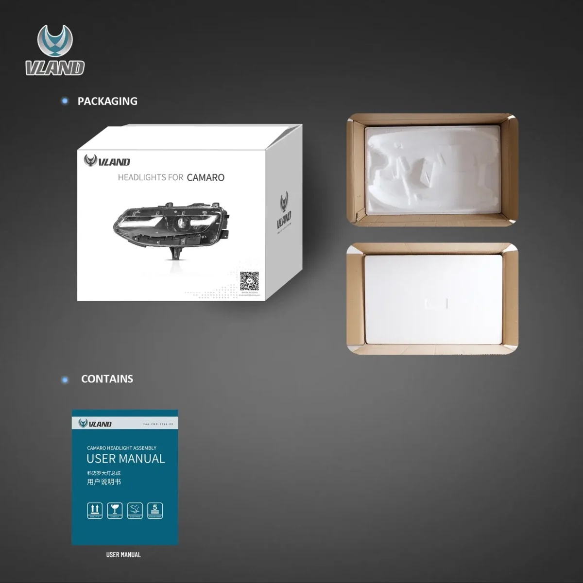 2019 Camaro Headlights Assembly With New LED Style Packing