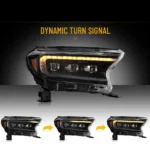 2019 ford Ranger LED Headlights Replacement (19-24) With Matrix Projector Sequential Turn Signal A