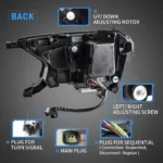 2019 ford Ranger LED Headlights Replacement (19-24) With Matrix Projector Wiring Harness1