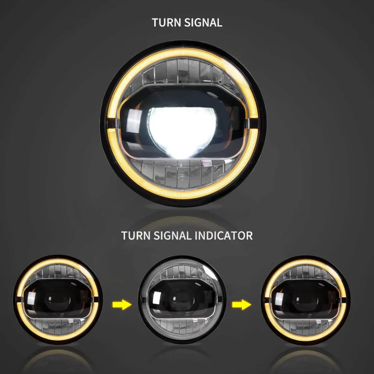 Jeep JK LED Headlights Upgrade Kits (07-17) Sequential Turn Signal