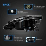 Vland Headlights IS350 06-13 Replacement With LED Matrix Projector Wiring Harness