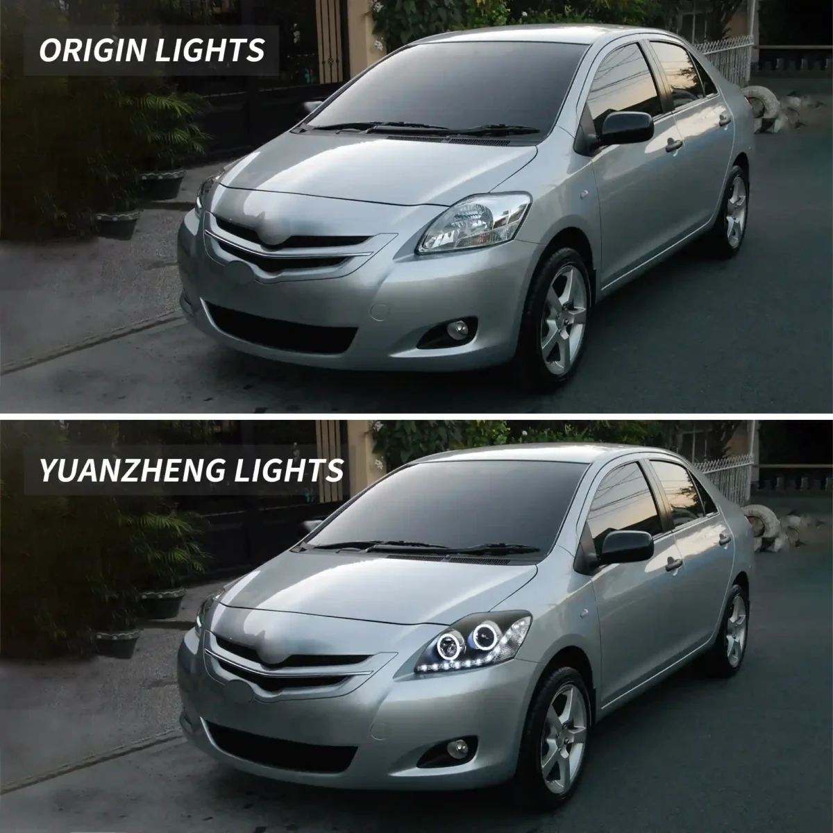 07-12 Toyota Yaris Headlights Sedan LED Projector Assembly - Image 3