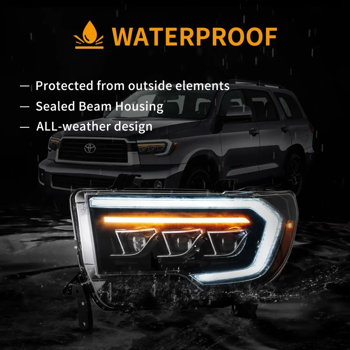 07-13 Tundra Headlights Replacement With LED Matrix Projector - Image 14
