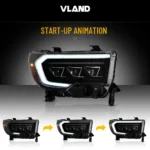 2007-2013 Tundra Headlights Replacement With LED Matrix Projector Start Up