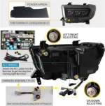 2007-2013 Tundra Headlights Replacement With LED Matrix Projector Wiring Harness1