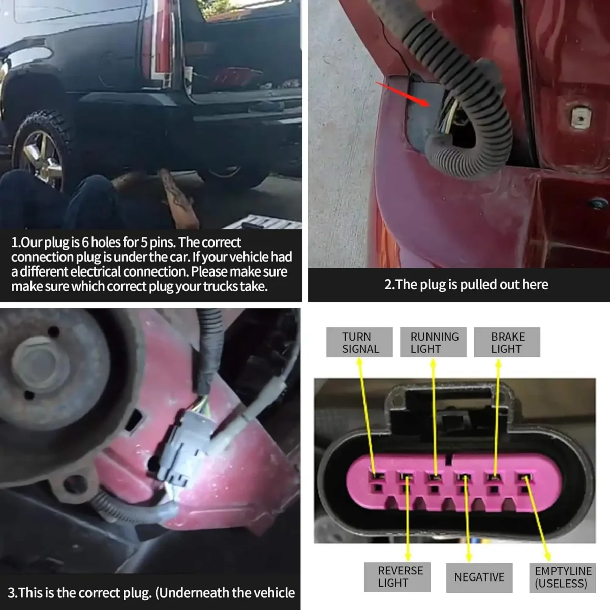 07-14 Escalade Tail light plug wiring method