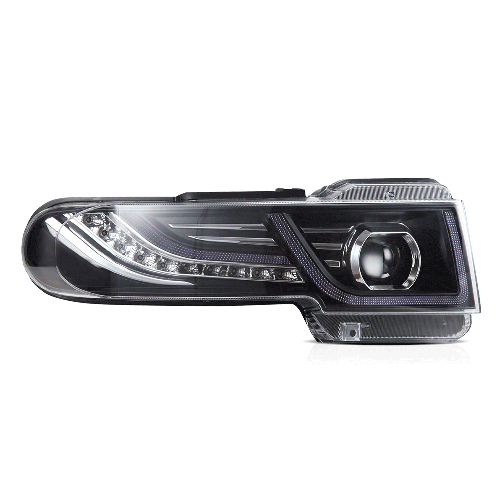 EAGLE EYES Projector Headlights For 2007-2014 Toyota FJ Cruiser - Black Housing, CCFL Halo