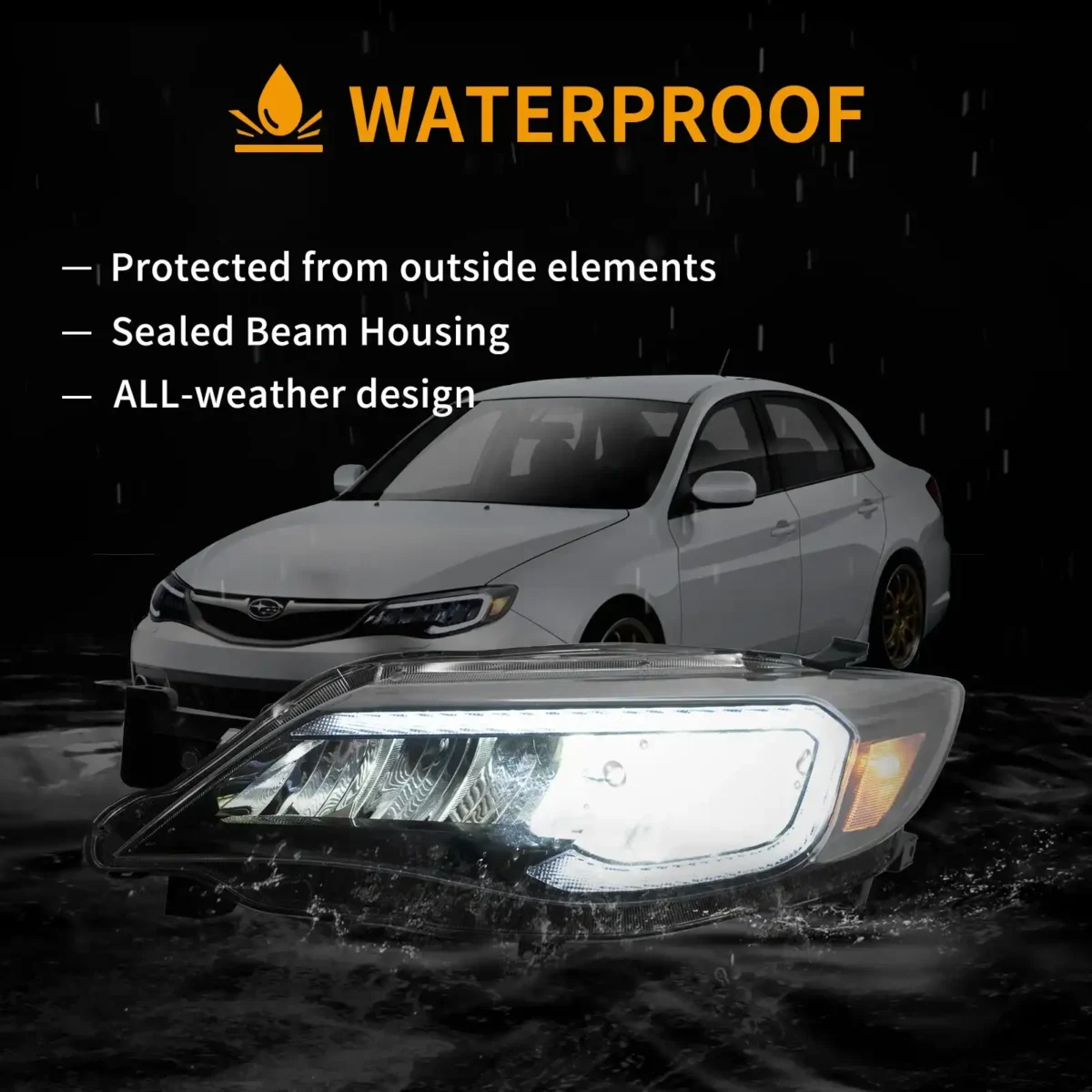 08-14 Subaru Impreza Headlights Assembly With Full LED DRL - Image 14