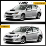 2008 Subaru Impreza Headlights Assembly (08-14) With Full LED DRL Style Before and After