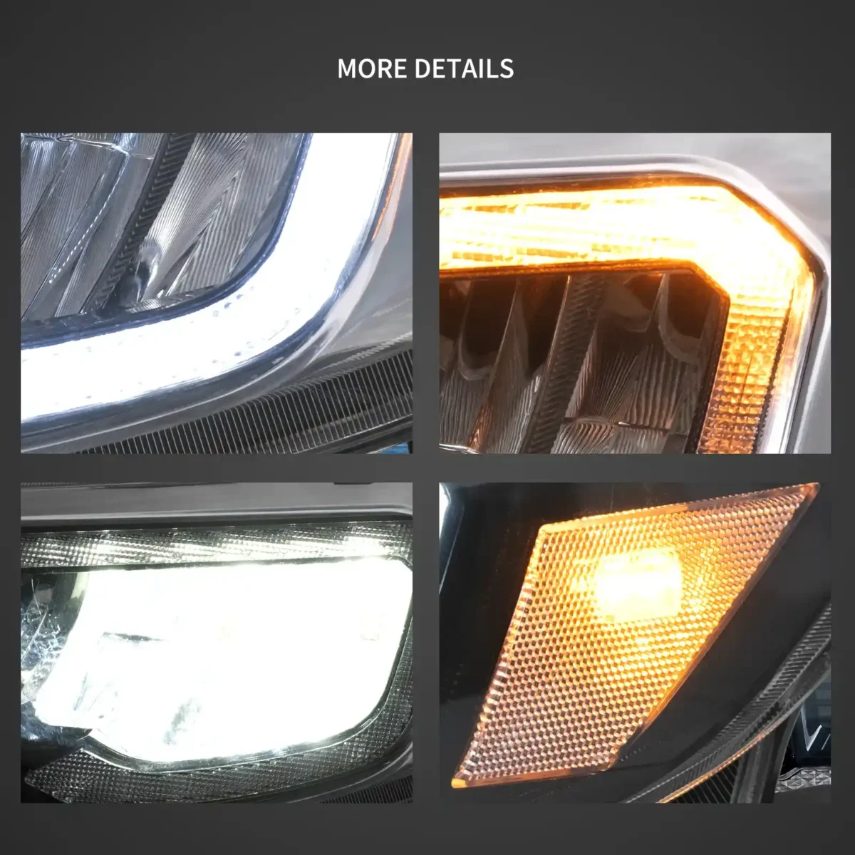 2008 Subaru Impreza Headlights Assembly (08-14) With Full LED DRL Style Detail