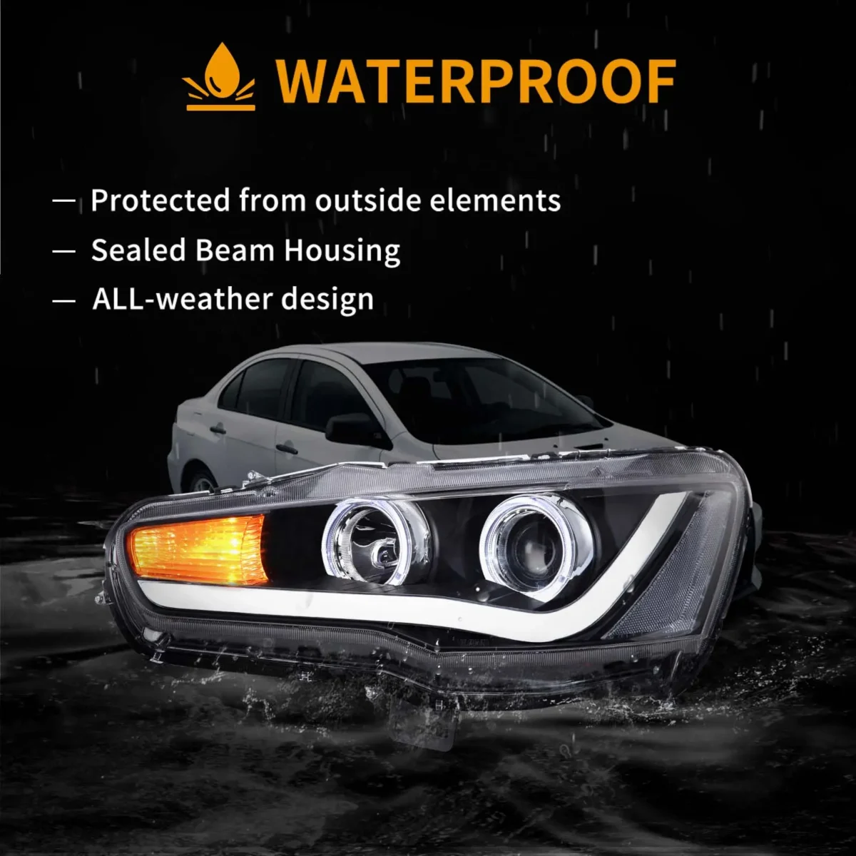 08-17 Mitsubishi Lancer Headlights Replacement With LED Projector - Image 12