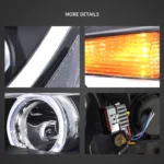 2008 Mitsubishi Lancer Headlights Replacement (08-17) With LED Projector Detail