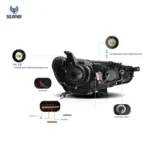 2008 Mitsubishi Lancer Headlights Replacement (08-17) With LED Projector Wiring Harness