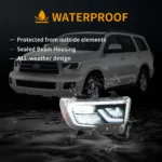 07-21 Sequoia Headlights Assembly With Bright LED DRL - Image 12