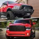 2014 Ram 1500 Headlights Replacement (09-18) With LED Matrix Projector Before and After