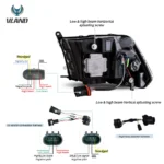 2014 Ram 1500 Headlights Replacement (09-18) With LED Matrix Projector Wiring Harness