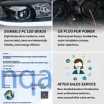 10-11 Toyota Camry Headlights Replacement With LED Projector Kits - Image 13