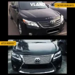 2010 Toyota Camry Headlights Replacement (10-11) With LED Projector Kits Before and After