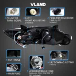 2010 Toyota Camry Headlights Replacement (10-11) With LED Projector Kits Wiring Harness