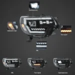 2012-2015 Tacoma LED Headlights Upgrade Performance LED Kits Function Show